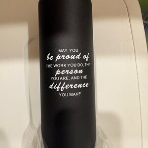 Black Inspirational Water Bottle